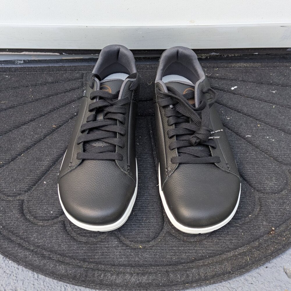 Lems Shoes Men's Kourt Black Leather Barefoot Sneakers M12.5 - Picture 2 of 7